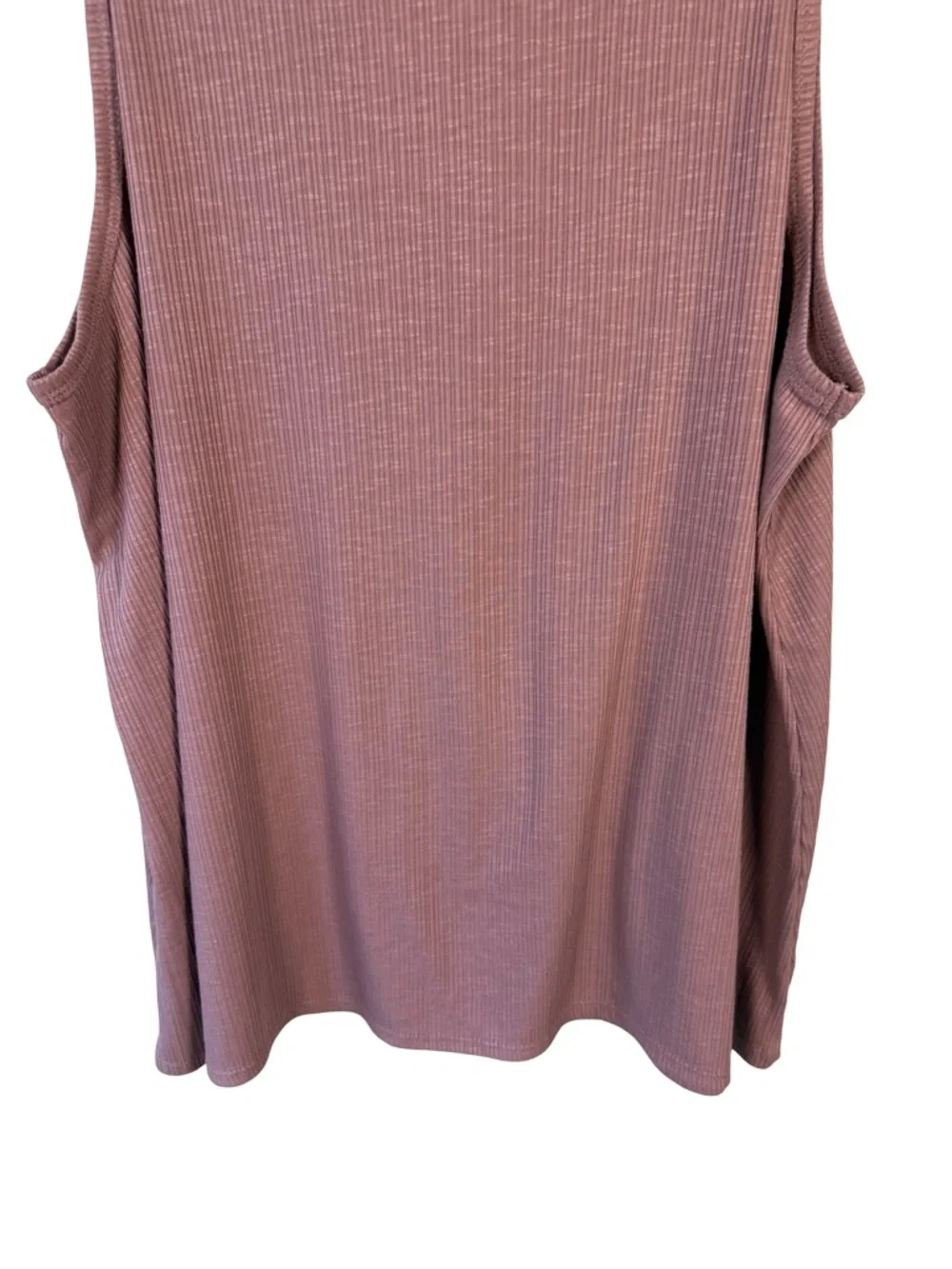 Old Navy Mauve Ribbed Tank Top Size XL Casual Minimalist Summer Stretch Basic - Picture 10 of 10